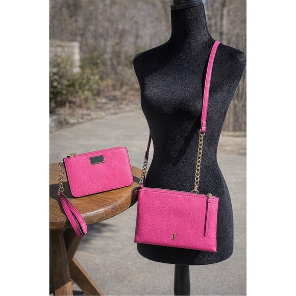 Juicy Couture Handbags - Juicy Couture Crossbody Bag Small Hot Pink With Wristlet